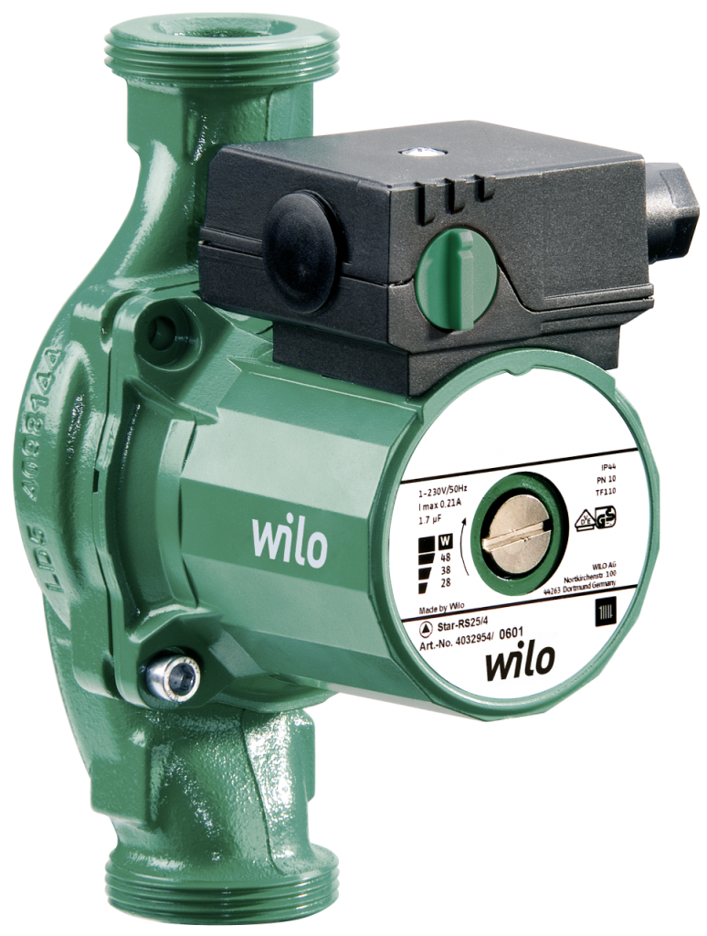 Standard glandless pumps WiloStarRS WiloStarRSD Electric and Pump